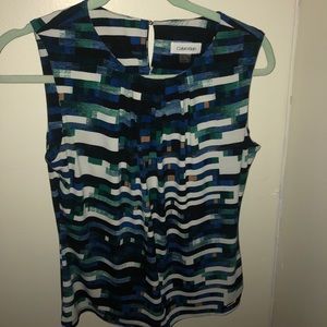 Black,white,blue tank